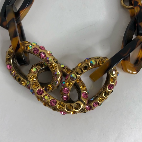 J. Crew Tortoise and Crystal Link Bracelet - Picture 3 of 6